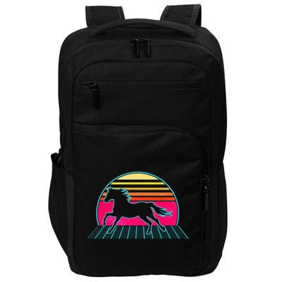 Retro Running Horse Silhouette Impact Tech Backpack