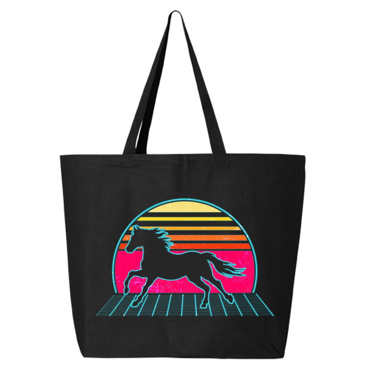 Retro Running Horse Silhouette 25L Jumbo Tote