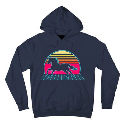 Retro Running Horse Silhouette Tall Hoodie