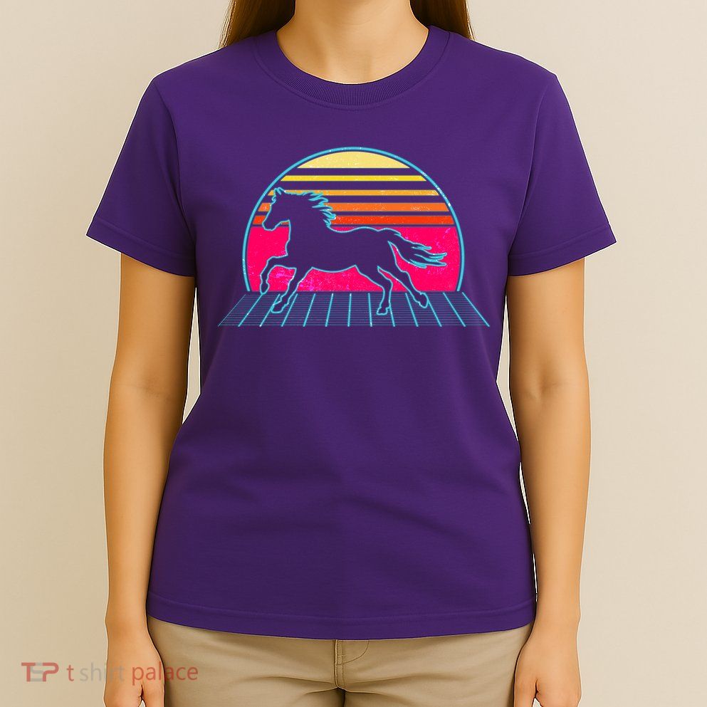 Retro Running Horse Silhouette T-Shirt
