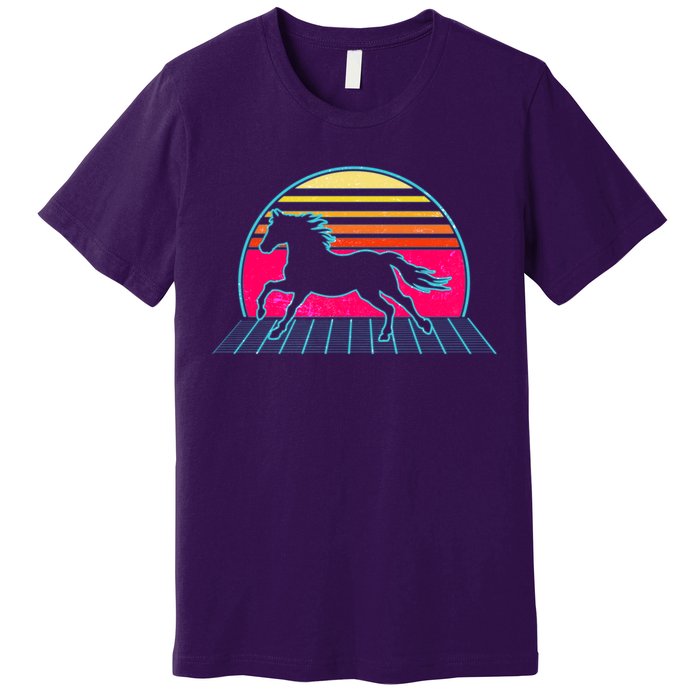 Retro Running Horse Silhouette Premium T-Shirt