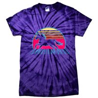 Retro Running Horse Silhouette Tie-Dye T-Shirt
