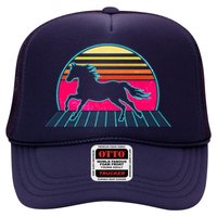 Retro Running Horse Silhouette Trucker Hat