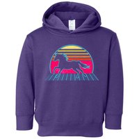 Retro Running Horse Silhouette Toddler Hoodie