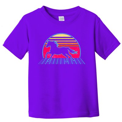 Retro Running Horse Silhouette Toddler T-Shirt