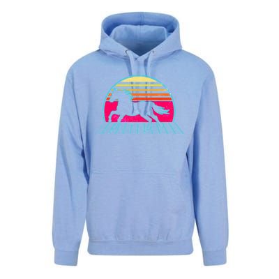 Retro Running Horse Silhouette Unisex Surf Hoodie