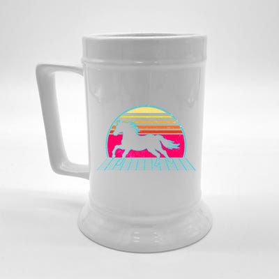 Retro Running Horse Silhouette Beer Stein