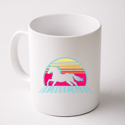 Retro Running Horse Silhouette Coffee Mug