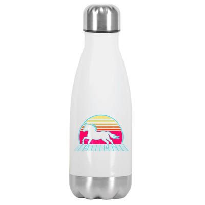 Retro Running Horse Silhouette Stainless Steel Insulated Water Bottle