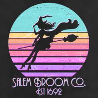 Retro Salem Broom Co. Est 1692 Halloween Cool Comfort Performance Bucket Hat