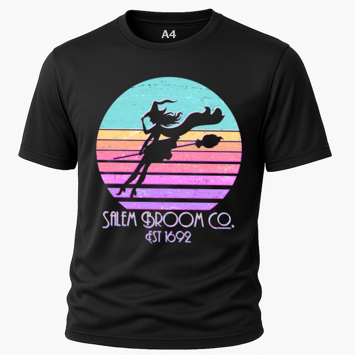Retro Salem Broom Co. Est 1692 Halloween Cooling Performance Crew T-Shirt