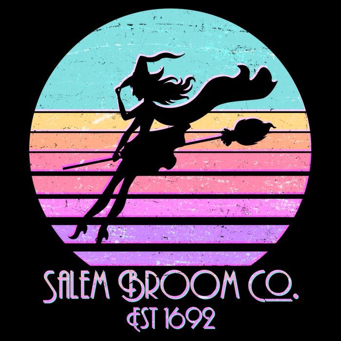 Retro Salem Broom Co. Est 1692 Halloween Cooling Performance Crew T-Shirt