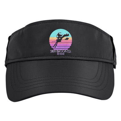 Retro Salem Broom Co. Est 1692 Halloween Adult Drive Performance Visor