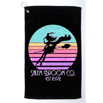 Retro Salem Broom Co. Est 1692 Halloween Golf Towel