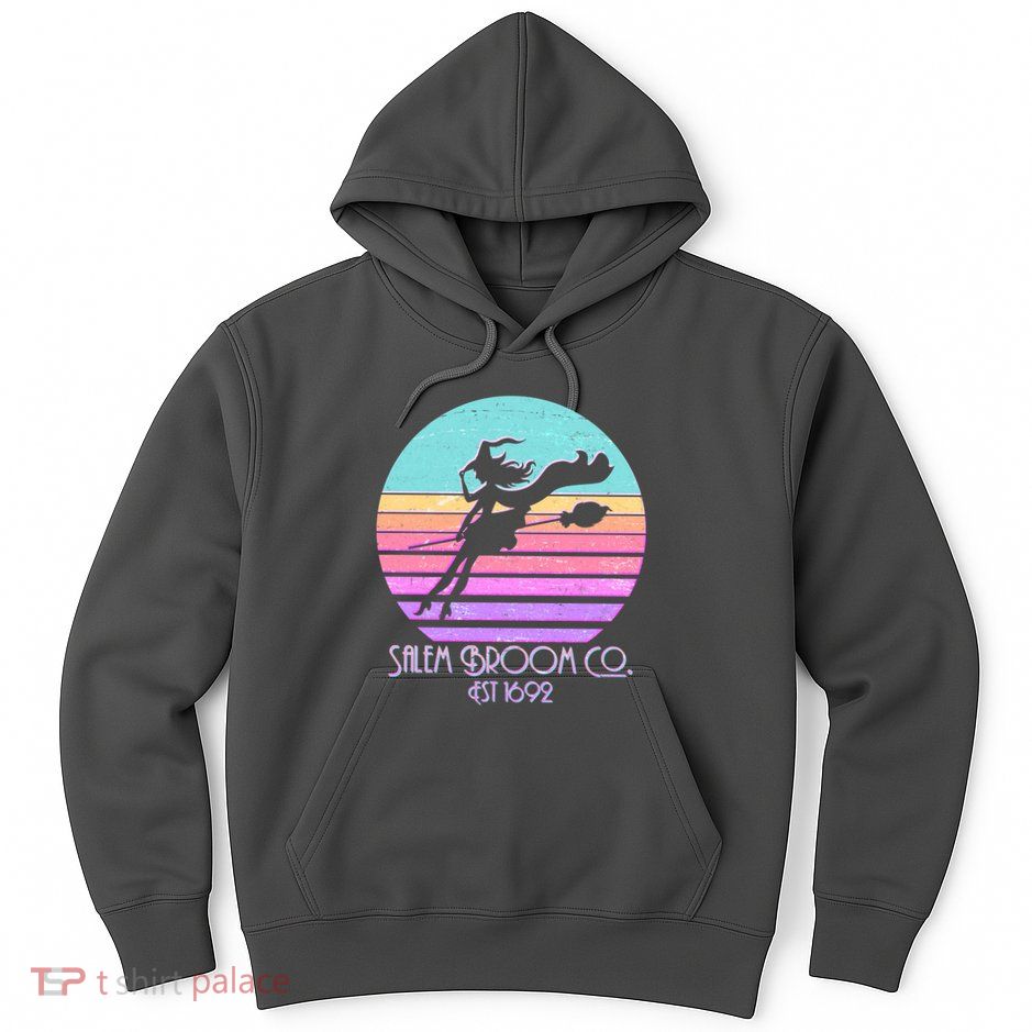 Retro Salem Broom Co. Est 1692 Halloween Hoodie