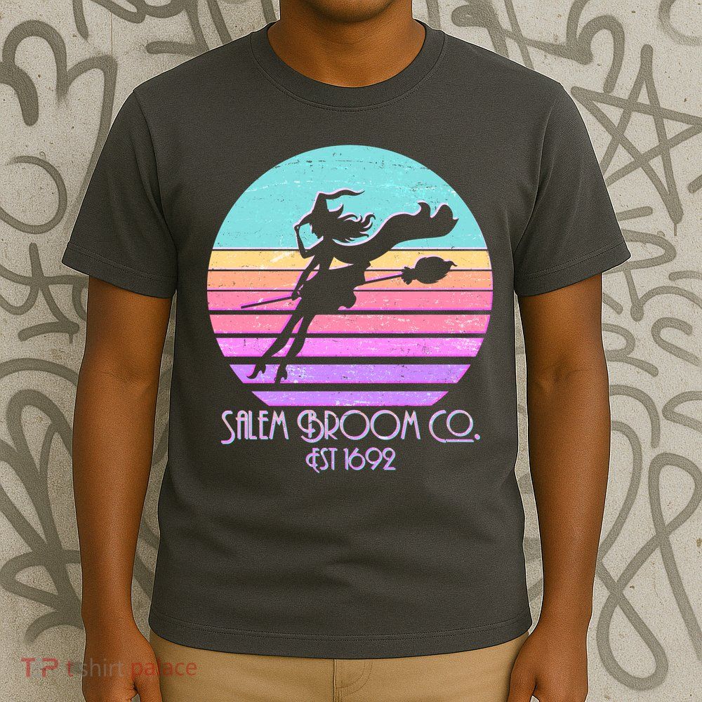 Retro Salem Broom Co. Est 1692 Halloween T-Shirt