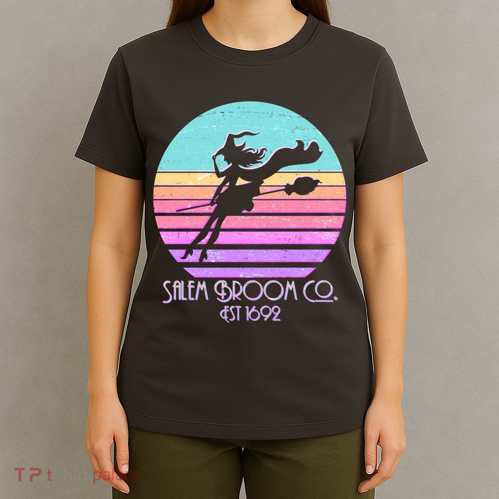 Retro Salem Broom Co. Est 1692 Halloween T-Shirt