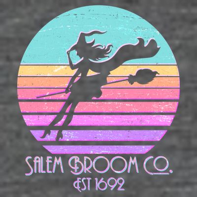 Retro Salem Broom Co. Est 1692 Halloween T-Shirt