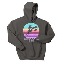 Retro Salem Broom Co. Est 1692 Halloween Kids Hoodie