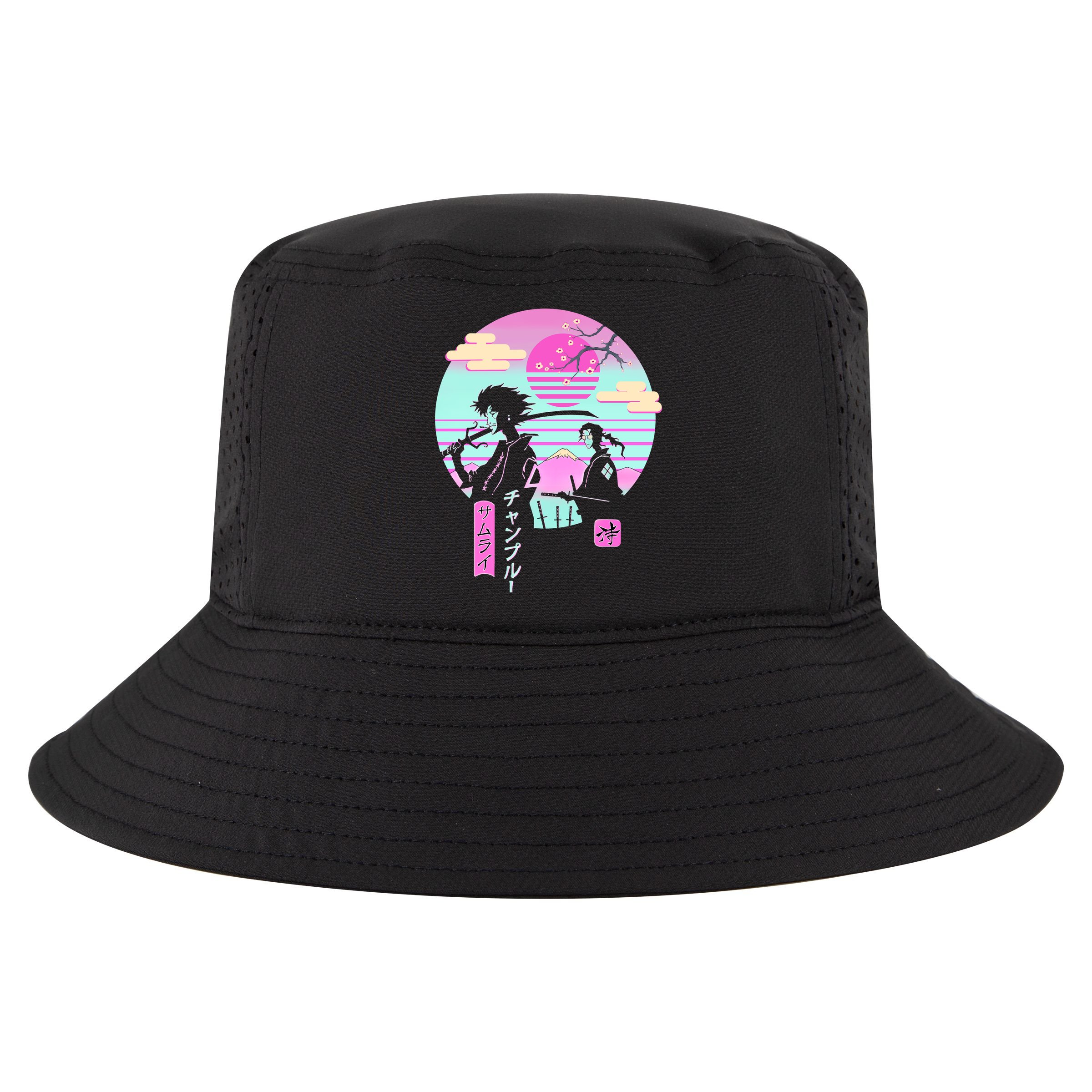 Retro Samurai Chillhop Anime Cool Comfort Performance Bucket Hat