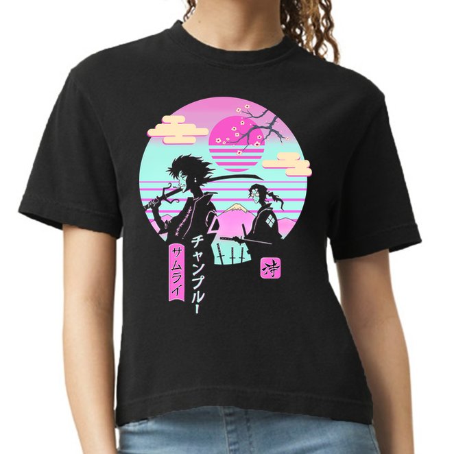 Retro Samurai Chillhop Anime Comfort Colors Boxy T-Shirt