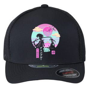 Retro Samurai Chillhop Anime Flexfit Unipanel Trucker Cap