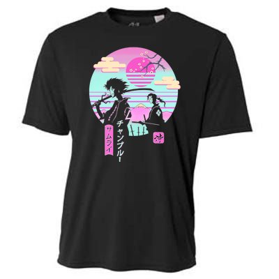 Retro Samurai Chillhop Anime Cooling Performance Crew T-Shirt