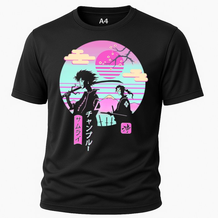 Retro Samurai Chillhop Anime Cooling Performance Crew T-Shirt