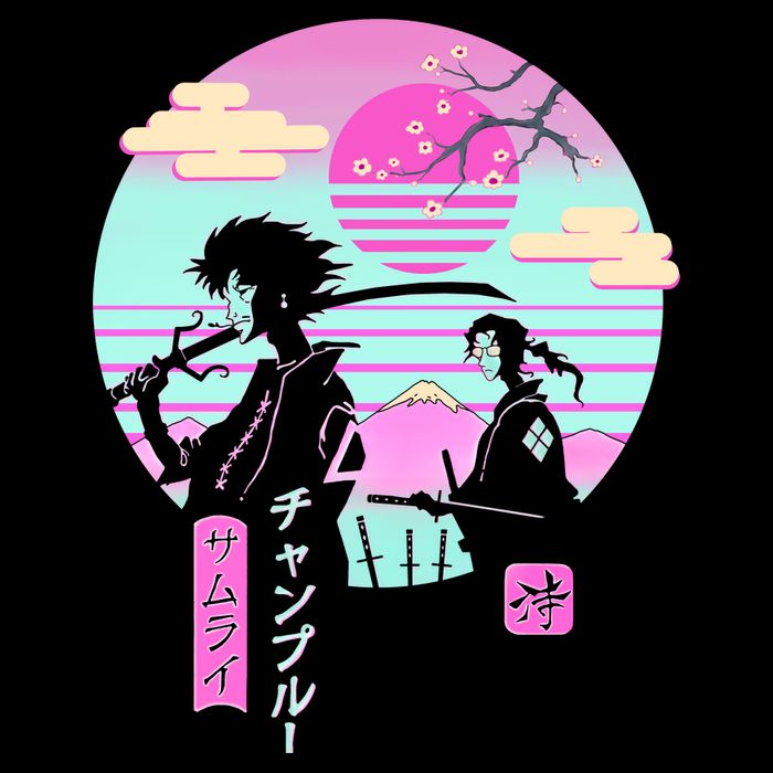 Retro Samurai Chillhop Anime Cooling Performance Crew T-Shirt