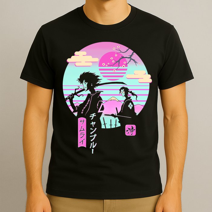 Retro Samurai Chillhop Anime T-Shirt