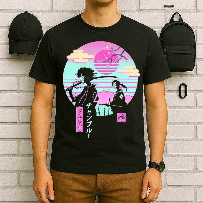 Retro Samurai Chillhop Anime T-Shirt