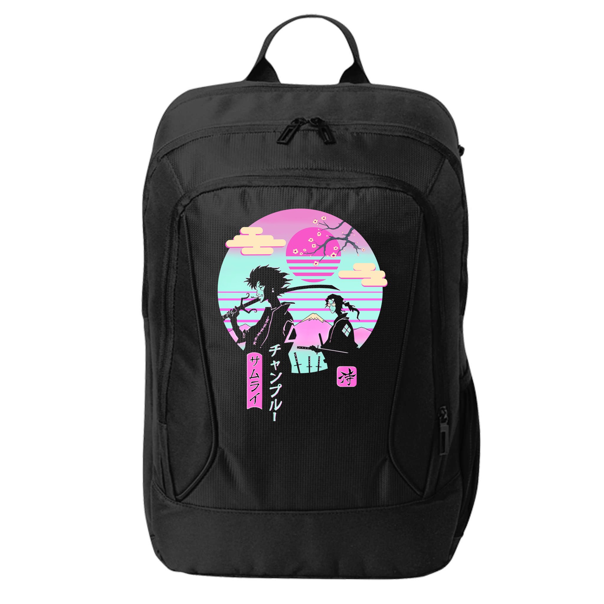 Retro Samurai Chillhop Anime City Backpack