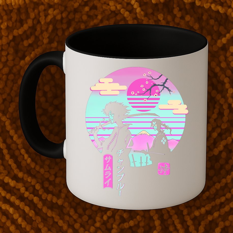Retro Samurai Chillhop Anime Mug