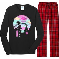 Retro Samurai Chillhop Anime Long Sleeve Pajama Set