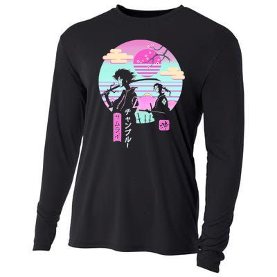 Retro Samurai Chillhop Anime Cooling Performance Long Sleeve Crew