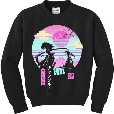 Retro Samurai Chillhop Anime Kids Sweatshirt