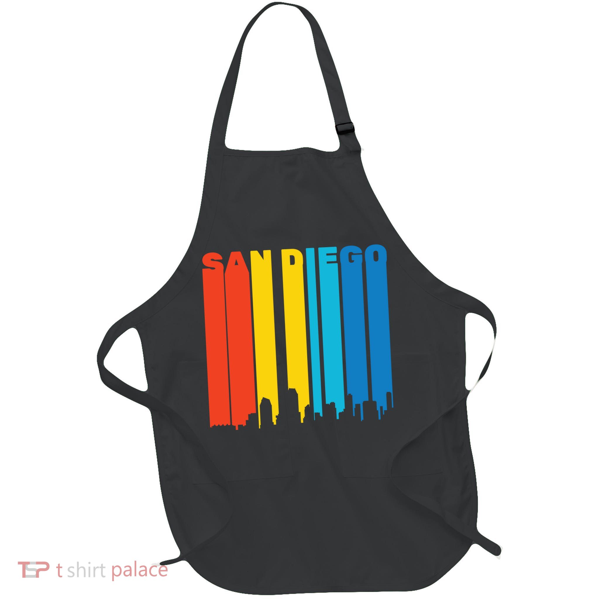 Retro San Diego Full-Length Apron With Pockets