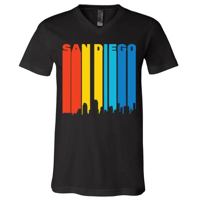 Retro San Diego V-Neck T-Shirt