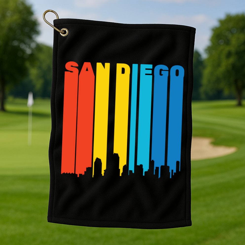 Retro San Diego Golf Towel