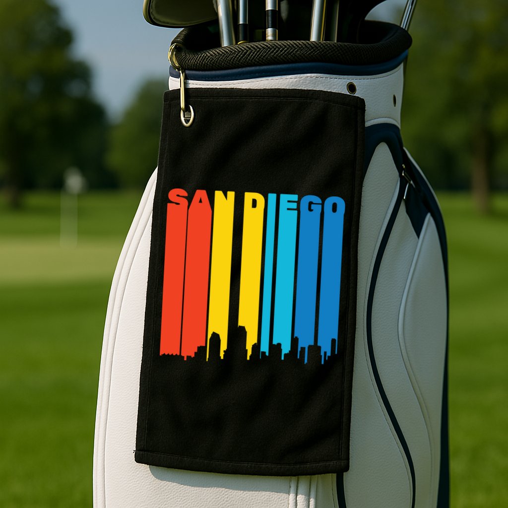 Retro San Diego Golf Towel