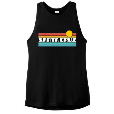 Retro Santa Cruz Strip Logo Ladies PosiCharge Tri-Blend Wicking Tank