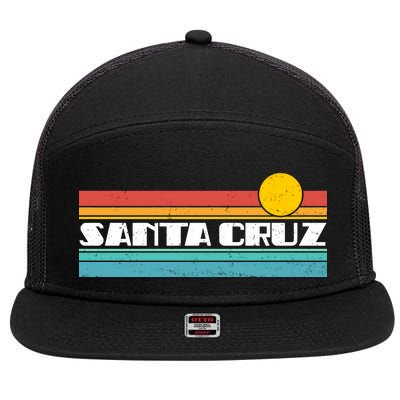 Retro Santa Cruz Strip Logo 7 Panel Mesh Trucker Snapback Hat