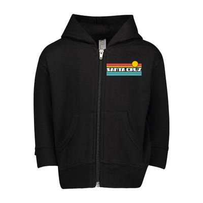 Retro Santa Cruz Strip Logo Toddler Zip Fleece Hoodie