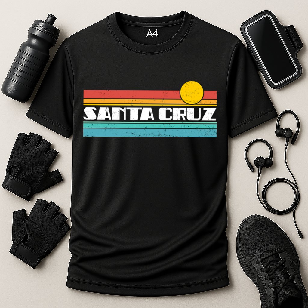 Retro Santa Cruz Strip Logo Cooling Performance Crew T-Shirt