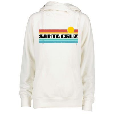 Retro Santa Cruz Strip Logo Womens Funnel Neck Pullover Hood