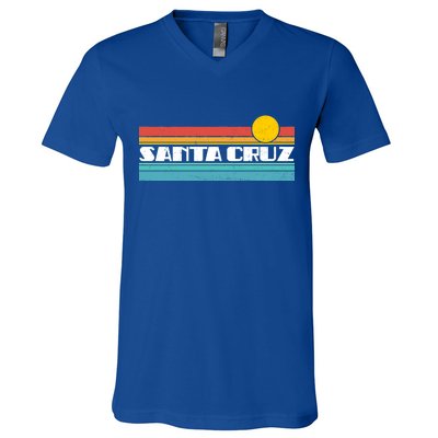 Retro Santa Cruz Strip Logo V-Neck T-Shirt