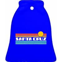 Retro Santa Cruz Strip Logo Ceramic Bell Ornament