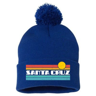 Retro Santa Cruz Strip Logo Pom Pom 12in Knit Beanie