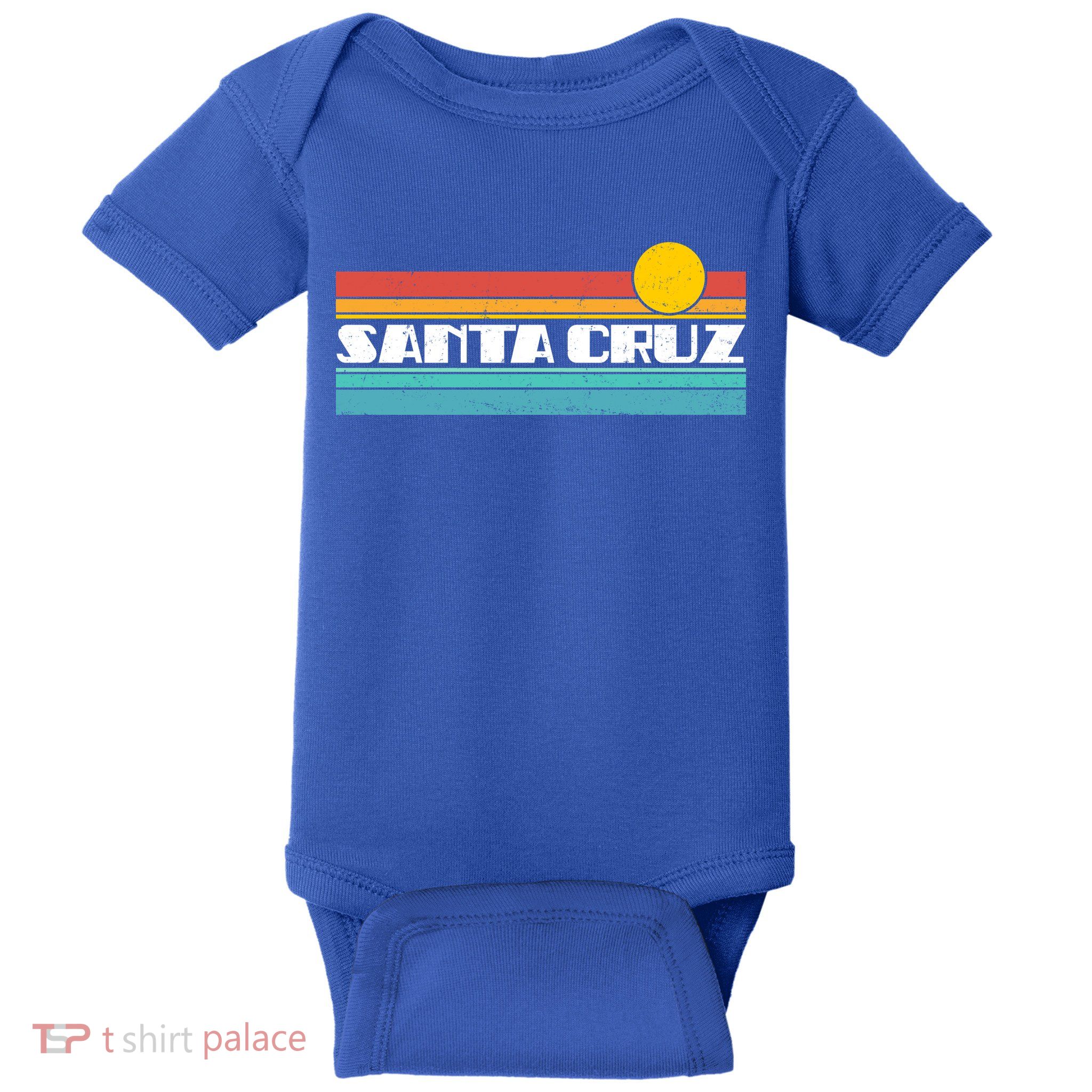Retro Santa Cruz Strip Logo Baby Bodysuit