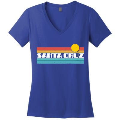 Retro Santa Cruz Strip Logo Women's V-Neck T-Shirt